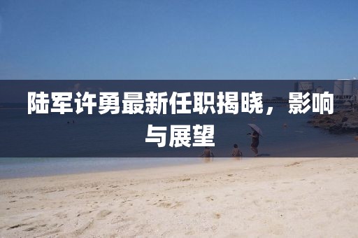 陸軍許勇最新任職揭曉，影響與展望