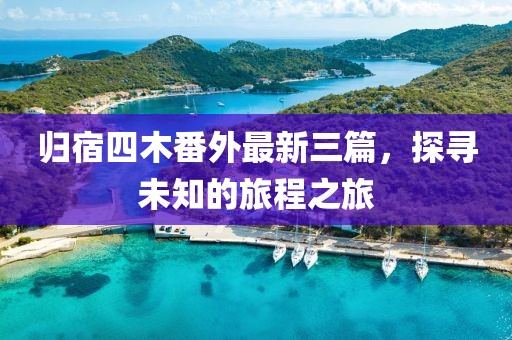 歸宿四木番外最新三篇,探尋未知的旅程之旅