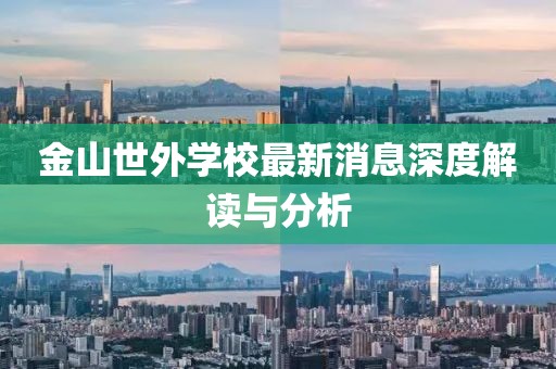 金山世外學(xué)校最新消息深度解讀與分析
