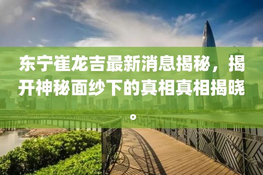 東寧崔龍吉最新消息揭秘，揭開神秘面紗下的真相真相揭曉。