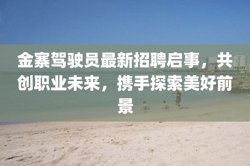 金寨駕駛員最新招聘啟事，共創(chuàng)職業(yè)未來，攜手探索美好前景