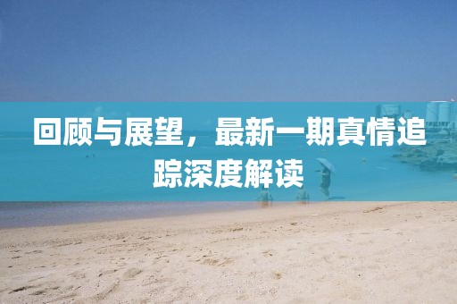 回顧與展望，最新一期真情追蹤深度解讀