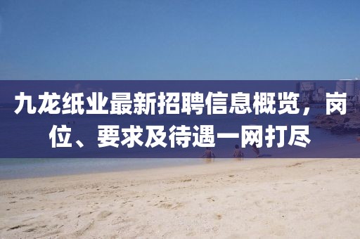 九龍紙業(yè)最新招聘信息概覽，崗位、要求及待遇一網(wǎng)打盡