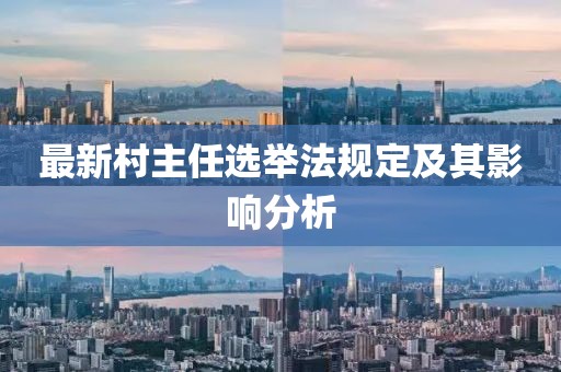 最新村主任選舉法規(guī)定及其影響分析
