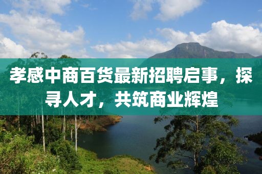 孝感中商百貨最新招聘啟事，探尋人才，共筑商業(yè)輝煌