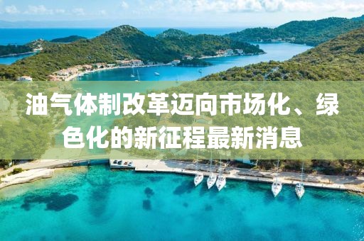 油氣體制改革邁向市場化、綠色化的新征程最新消息