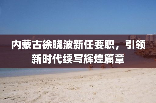 內(nèi)蒙古徐曉波新任要職，引領(lǐng)新時代續(xù)寫輝煌篇章