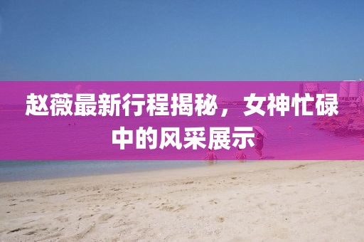 趙薇最新行程揭秘，女神忙碌中的風采展示