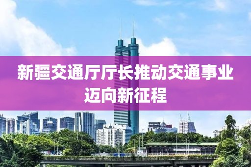 新疆交通廳廳長(zhǎng)推動(dòng)交通事業(yè)邁向新征程