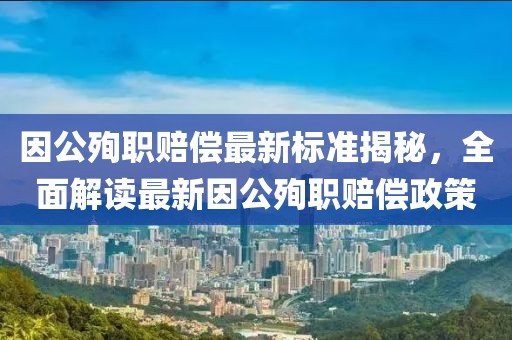 因公殉職賠償最新標(biāo)準(zhǔn)揭秘，全面解讀最新因公殉職賠償政策