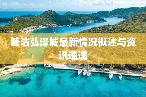 塘沽弘澤城最新情況概述與資訊速遞