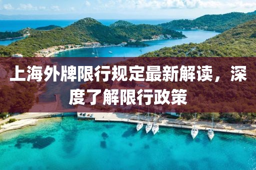 上海外牌限行規(guī)定最新解讀，深度了解限行政策