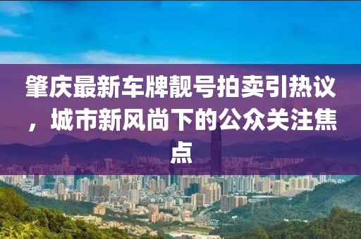 肇慶最新車牌靚號拍賣引熱議，城市新風尚下的公眾關(guān)注焦點
